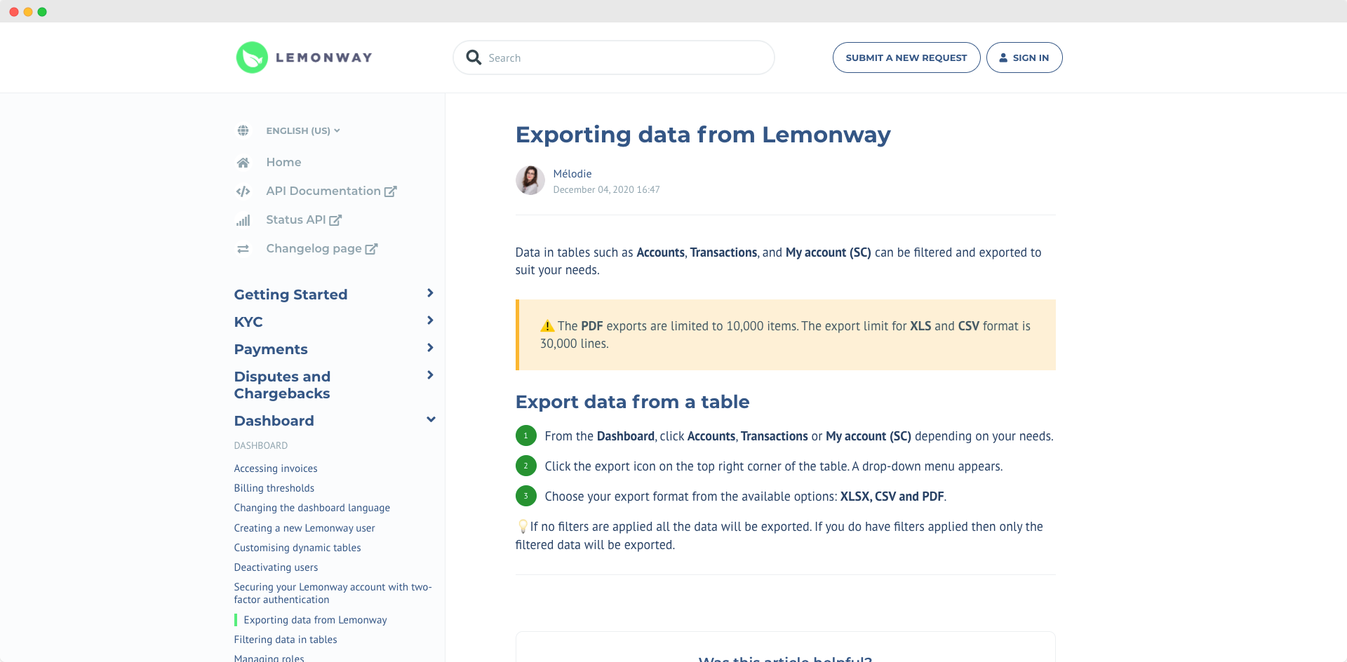 Lemonway - Support client